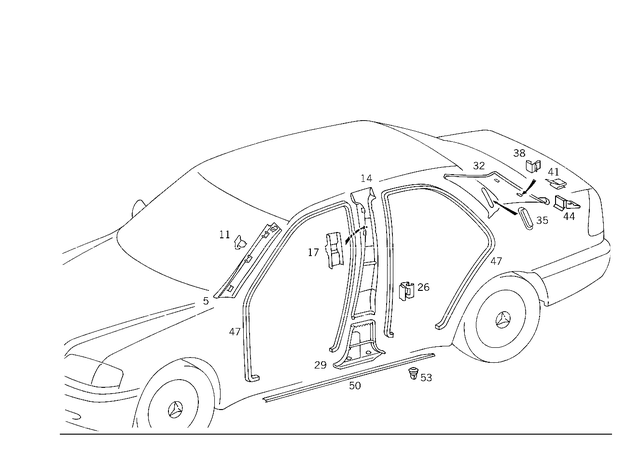 2026900425 - Covering and Lining: Trim for Mercedes-Benz: C220, C230, C280, C43 AMG Image image