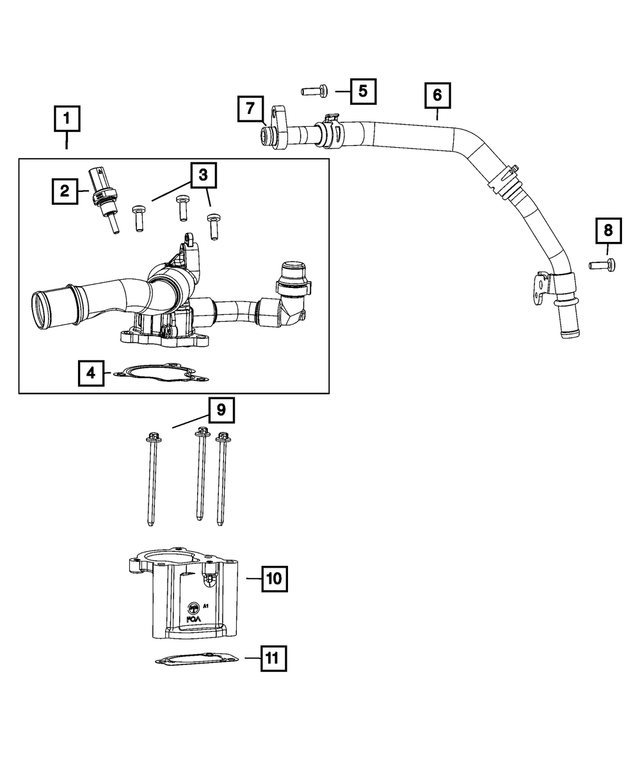 « 5048427AA – Cooling : Thermostat Joint pour Mopar Image »