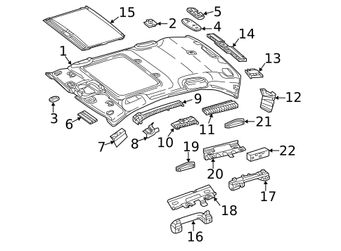 Interior Trim - Roof for 2021 Mercedes-Benz E 450 #1