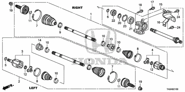 Driveshaft - Half Shaft (L4) for 2012 Honda Accord #0