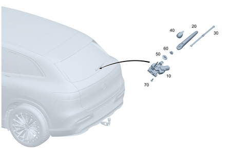 Rear Windshield Wiper for 2024 Mercedes-Benz EQS 580 SUV #0