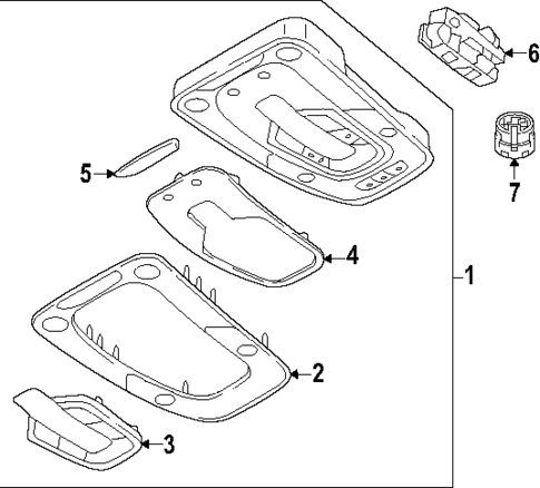 Overhead Console for 2023 Audi RS Q8 #0
