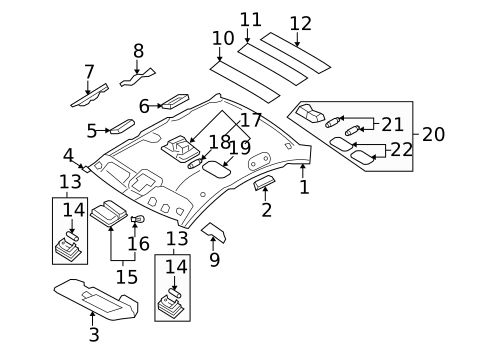 Interior Trim - Roof for 2008 Hyundai Azera #0