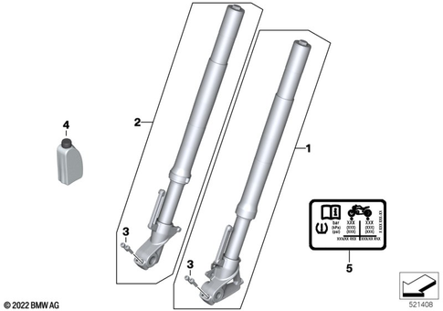 Telescopic Forks, Telelever for 2020 BMW-Motorrad G 310 GS #3