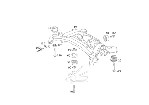 Rear Axle Support for 2006 Mercedes-Benz SLK280 #0