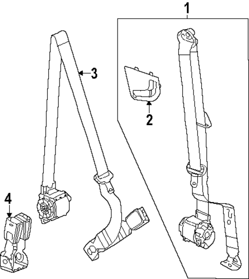 Rear Seat Belts for 2025 GMC Sierra EV #0