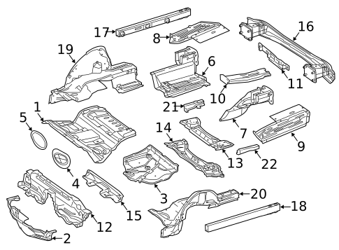 Rear Floor & Rails for 2016 Mercedes-Benz E63 AMG S #1