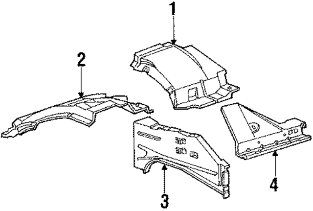 E8UZ16054A - Body: Apron Panel for Ford: E-150 Econoline, E-150 Econoline Club Wagon, E-250 Econoline, E-250 Econoline Club Wagon, E-350 Econoline, E-350 Econoline Club Wagon Image