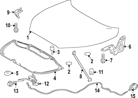Hood & Components for 2025 Toyota Corolla Cross #0