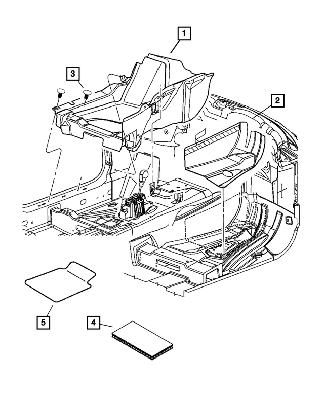 XL90ZJ8AF - Interior Trim: Front Floor Carpet for Mopar Image image