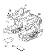 UU86ZJ8AG - Interior Trim: Front Floor Carpet, Right for Chrysler: 300 | Dodge: Charger, Magnum Image