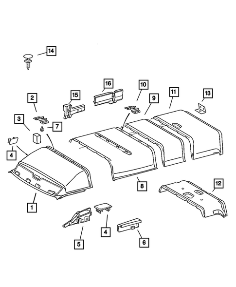 Headliner and Visor for 2006 Dodge Sprinter 3500 #1
