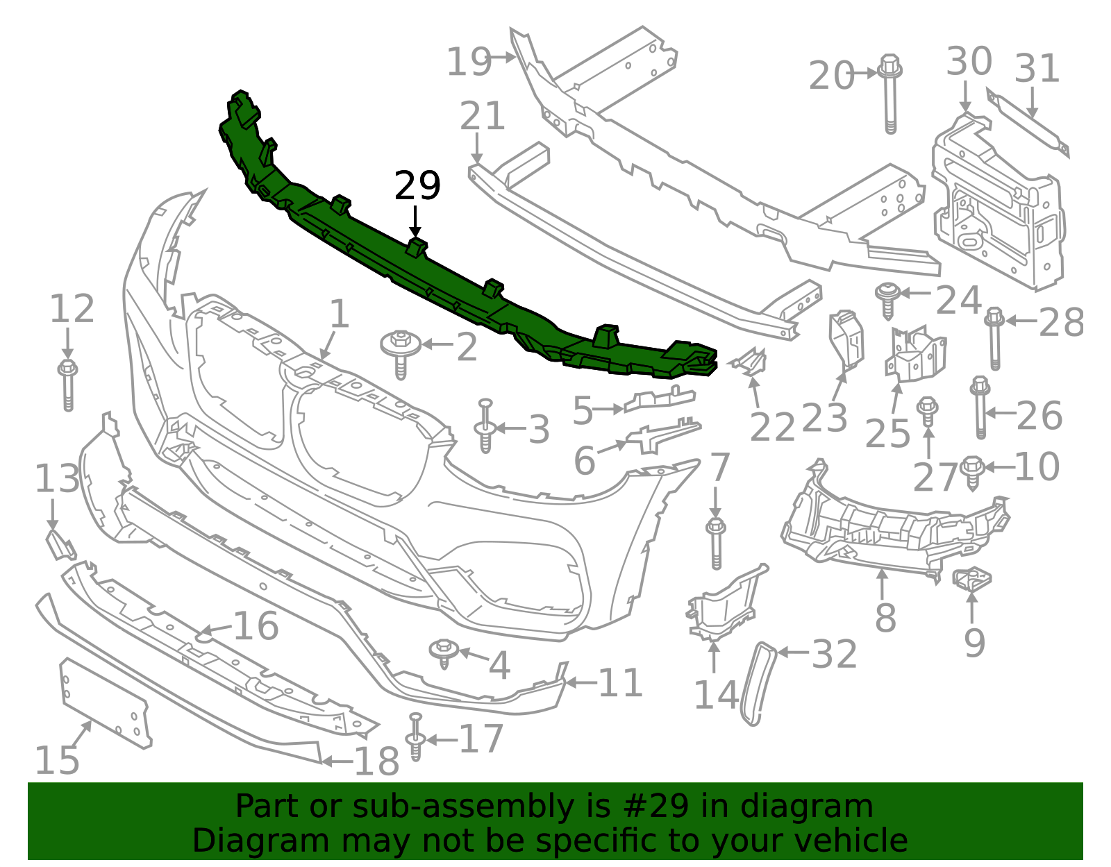51117399909 - 2018-2021 BMW X3 Absorber (51-11-7-399-909) | BMW of