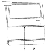 4106442 - Body: Upper Molding for Dodge: B150, B250, B350 Image