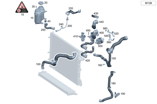 2065003400 - Cooling/Auxiliary Heating: Expansion Reservoir for Mercedes-Benz Image image