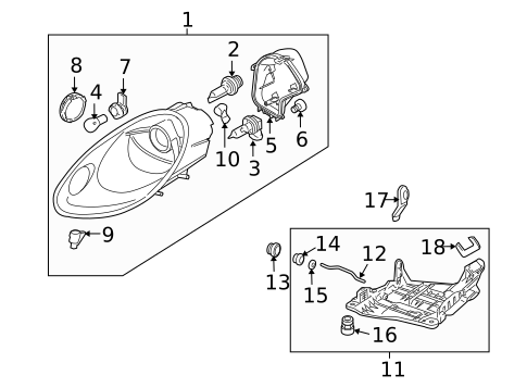 Bulbs - Chassis for 2008 Porsche Boxster #0