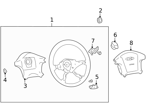 Steering Wheel & Trim for 2005 Kia Optima #0