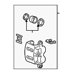 1F8033980 - Brakes: Disc Brake Caliper for Mazda: B2300, B3000, B4000 Image