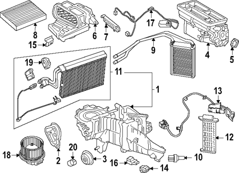 Evaporator & Heater Components for 2023 Ford F-250 Super Duty #1