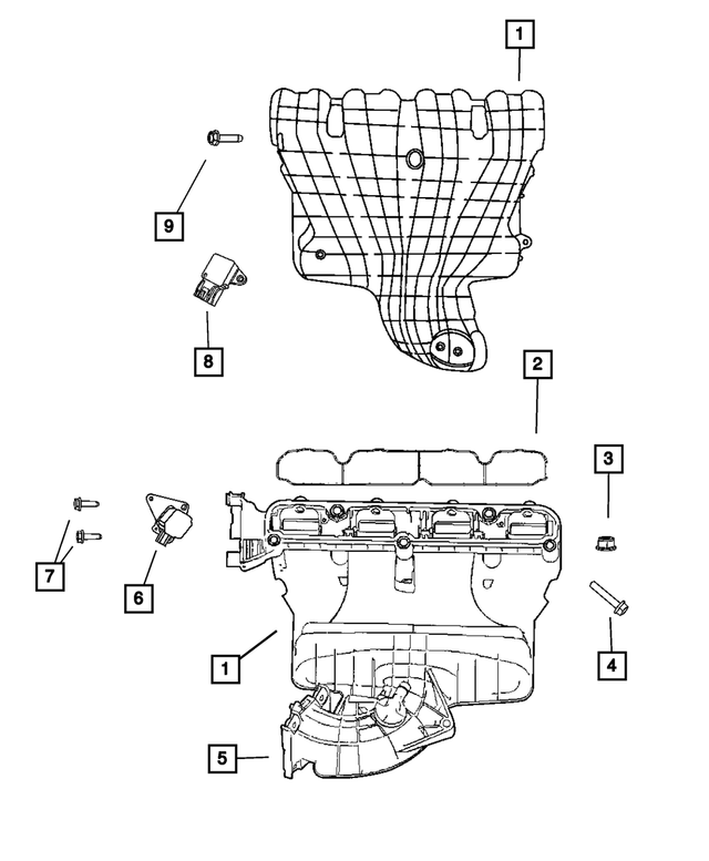 4884871AB - Engine 2.4L Four Cylinder: Throttle Body Support Bracket for Mopar Image