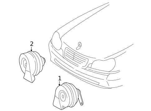 Horn for 2003 Mercedes-Benz S55 AMG #0