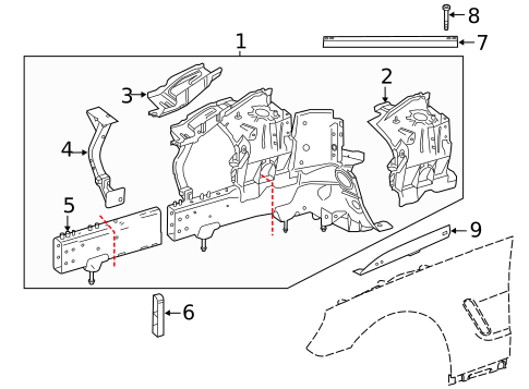 Structural Components & Rails for 2013 Mercedes-Benz SL63 AMG #0
