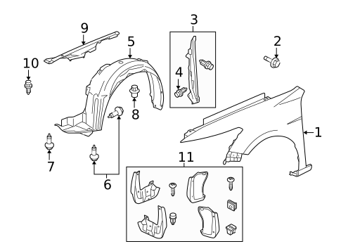 Exterior Trim - Fender for 2010 Honda Accord #0