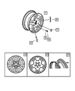 4766657AA - Wheels, Covers and Jacks: Aluminum Wheel for Mopar Image image
