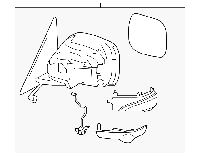 2011-2012 Infiniti QX56 Mirror Assembly 96301-1LA1B | OEM