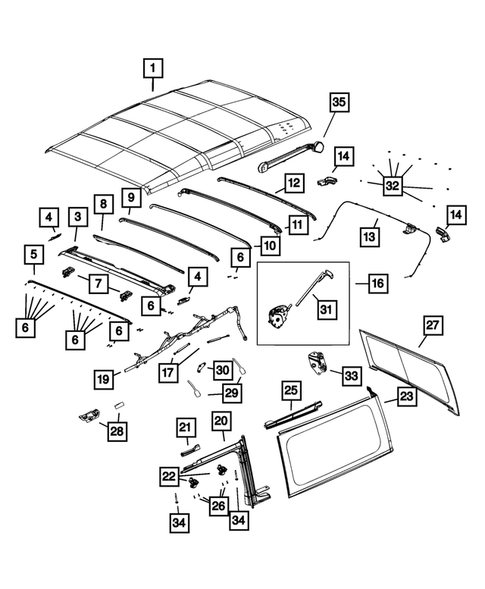 Roof for 2019 Jeep Wrangler #5