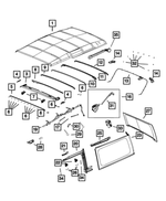5VP84FX9AK - Body Sheet Metal Except Doors: Tailgate Window for Jeep: Wrangler Image