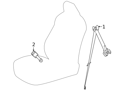 Seat Belt for 2021 Toyota Sienna #2