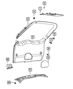 1GT15DX9AC - Interior Trim: Rear Header Molding for Dodge: Durango Image