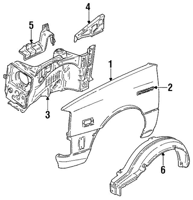 96053593 - Body: Fender for GM Image
