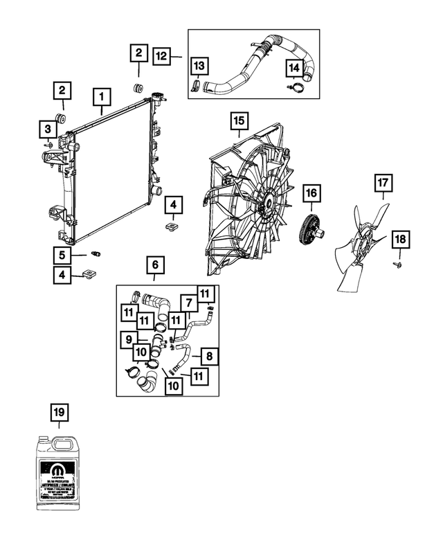 « 68451118AA – Cooling : Radiateur Isolateur pour Mopar Image »