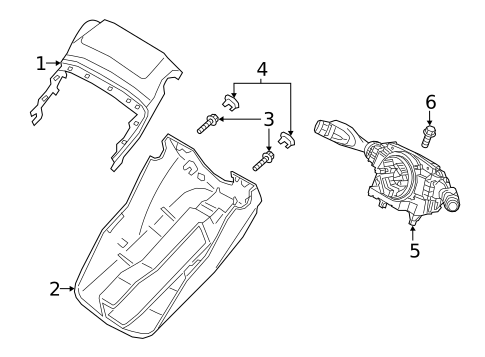 Shroud, Switches & Levers for 2025 Volvo EC40 #1