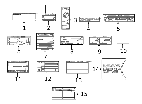 Labels for 2018 Lexus ES350 #0