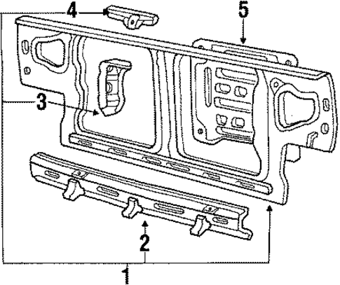 Radiator Support for 1988 Hyundai Excel #0