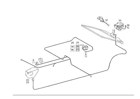 Curtain and Roller Blind, Rear Window for 1984 Mercedes-Benz 300SD #0