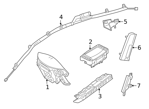 Air Bag Components for 2021 Mercedes-Benz C63 AMG #3