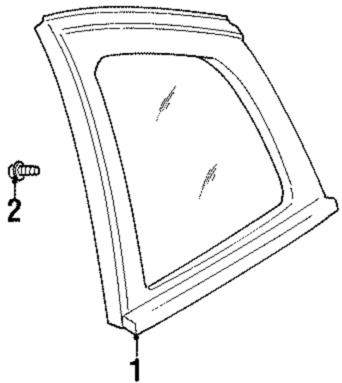Glass - Rear Door for 1999 Saturn SC2 #0