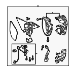 76258TXMA81ZA - Body: Mirror Assembly for Honda: Insight Image