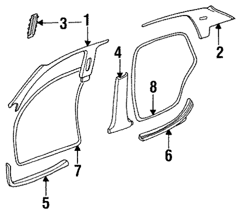 Interior Trim - Pillars for 1993 Lexus GS300 #0