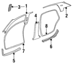 6221030150A0 - Body: Pillar Trim for Lexus: GS300 Image