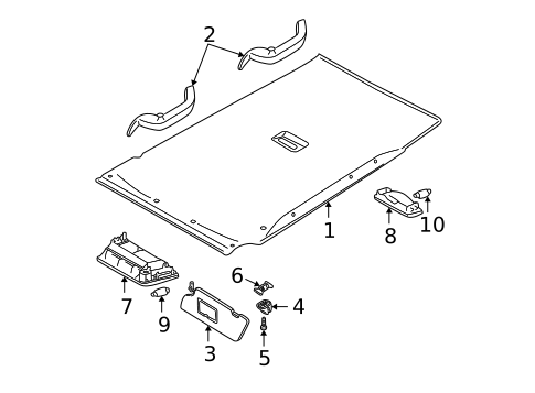 Interior Trim - Roof for 2005 Ford Focus #0