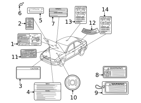 Labels for 2002 Kia Spectra #0