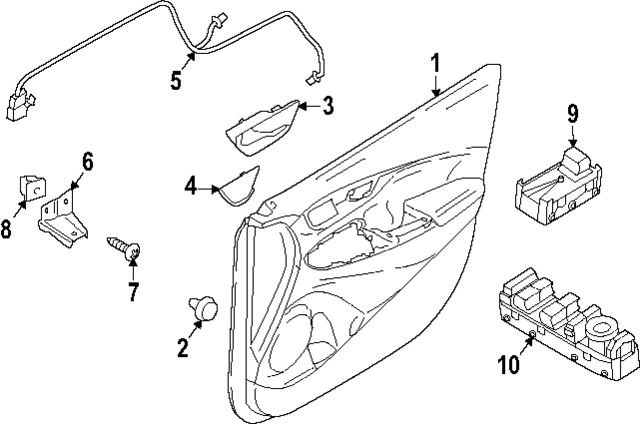 82307BE0301NB - : Door Trim Panel for Hyundai Image