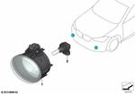 63177238787 - Lighting: Fog Lights, Left for BMW Image