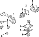 1580767 - Cooling System: ACDelcoâ„¢ Thermostat Housing for GM Image