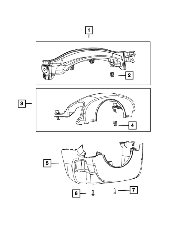 8AD83TX7AA - Interior Trim: Steering Column Shroud Gap Hider for Mopar Image